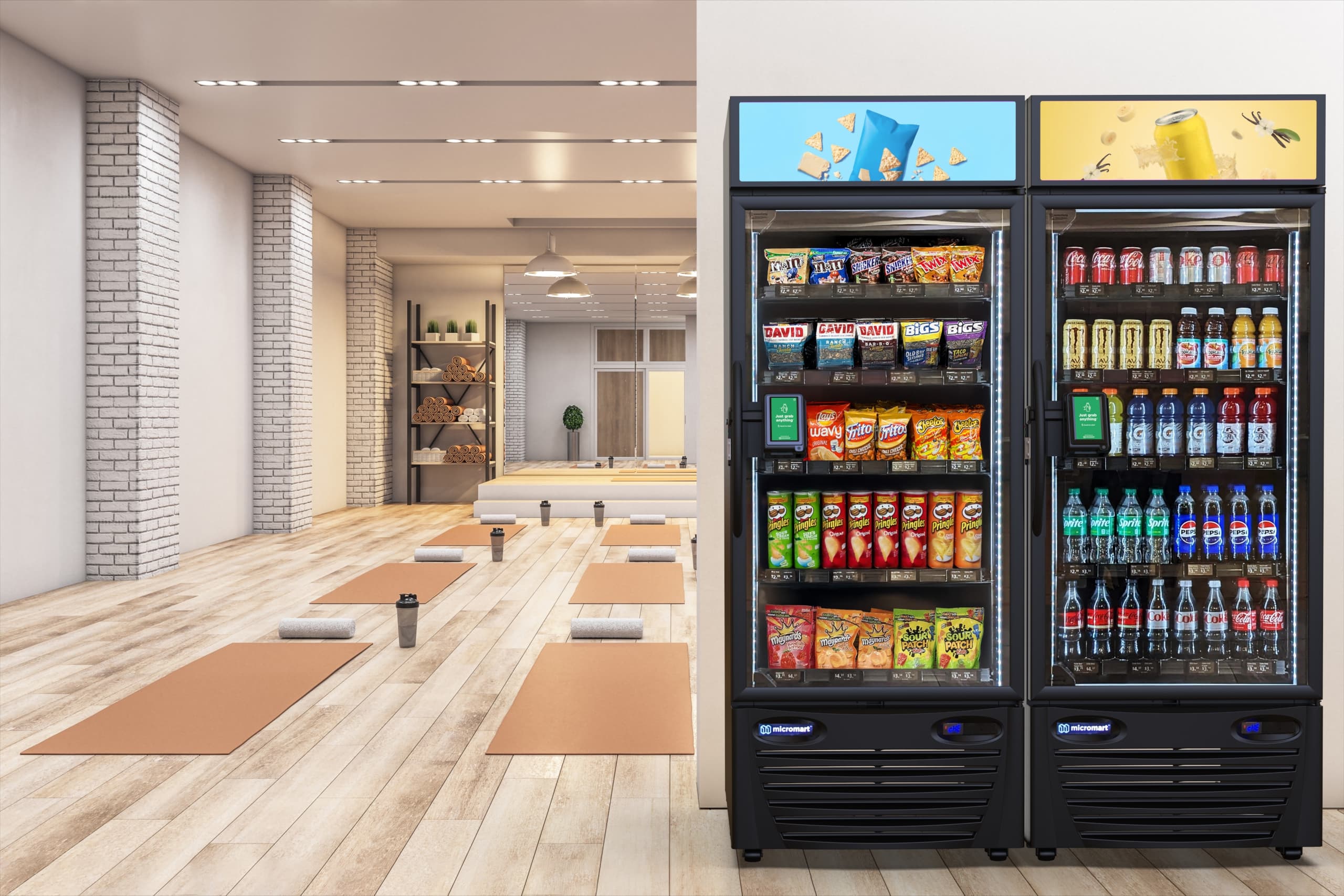 Smart vending machine at a gym
